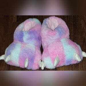 Capelli New York Little Kids Sz Large (1/2) Monster Claw Tie Dye Slippers